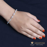 Moonstone Bracelet-Peeping Apollo - gemstonesilverjewelryus