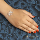 925 STERLING SILVER -LOTUS GOOD KARMA CHAKRA BRACELET - gemstonesilverjewelryus