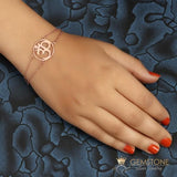 14KT ROSE GOLD -CHOKER OM GOOD KARMA CHAKRA BRACELET - gemstonesilverjewelryus