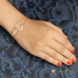 14KT ROSE GOLD -HORSESHOE GOOD KARMA CHAKRA BRACELET - gemstonesilverjewelryus