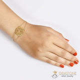 14KT YELLOW GOLD -HEART CHAKRA BRACELET - gemstonesilverjewelryus