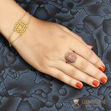 14KT ROSE GOLD -CROWN CHAKRA RING - gemstonesilverjewelryus