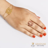 14KT ROSE GOLD -THROAT CHAKRA RING - gemstonesilverjewelryus