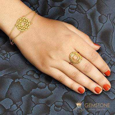 14KT YELLOW GOLD -THROAT CHAKRA RING - Gemstone Silver Jewelry