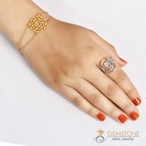 925 STERLING SILVER -LOTUS GOOD KARMA CHAKRA RING - gemstonesilverjewelryus