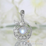 Moonstone Pendant-Forbidden Fruit - Gemstone Silver Jewelry