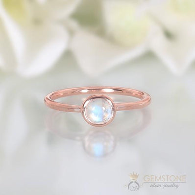 14k Rose Gold Vermeil Moonstone Ring - Soul