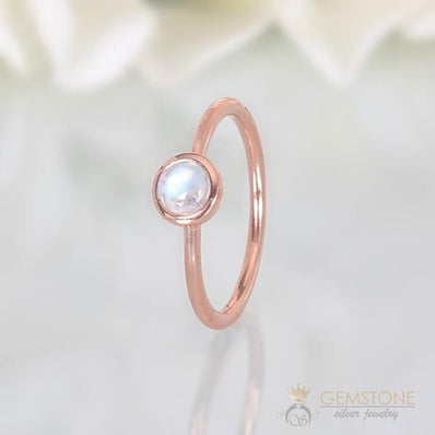 14k Rose Gold Vermeil Moonstone Ring - Soul