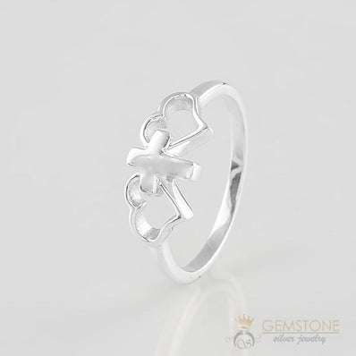 Silver Ring-Cross Love