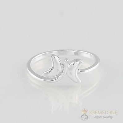 Silver Ring-Gleaming Butterfly
