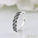 Silver Ring-Interlocked Lace - gemstonesilverjewelryus