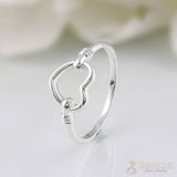 Silver Ring-Linking Love - gemstonesilverjewelryus