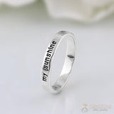 Silver Ring-Sunshine Signet - gemstonesilverjewelryus