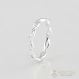 Silver Ring-Weaved Lace