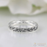Silver Ring-Whimsical Impression - gemstonesilverjewelryus