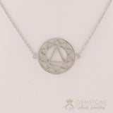 925 STERLING SILVER -SOLAR PLEXUS CHAKRA NECKLACE - Gemstone Silver Jewelry