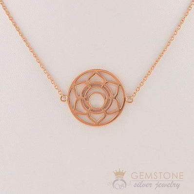 14KT ROSE GOLD -SACRAL CHAKRA NECKLACE - Gemstone Silver Jewelry