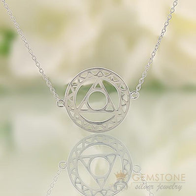 925 STERLING SILVER -THROAT CHAKRA NECKLACE - Gemstone Silver Jewelry