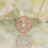 14KT ROSE GOLD -CROWN CHAKRA NECKLACE - Gemstone Silver Jewelry