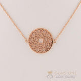 14KT ROSE GOLD -CROWN CHAKRA NECKLACE - Gemstone Silver Jewelry
