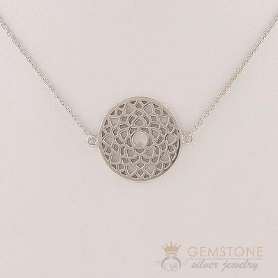 925 STERLING SILVER -CROWN CHAKRA NECKLACE - Gemstone Silver Jewelry