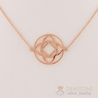14KT ROSE GOLD -CHOKER BASE CHAKRA NECKLACE - Gemstone Silver Jewelry