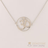 925 STERLING SILVER -CHOKER OM GOOD KARMA CHAKRA NECKLACE - Gemstone Silver Jewelry