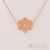14KT ROSE GOLD -COEXIST IN HARMONY CHAKRA NECKLACE - Gemstone Silver Jewelry