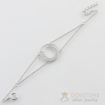 925 STERLING SILVER -HORSESHOE GOOD KARMA CHAKRA BRACELET - Gemstone Silver Jewelry