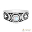 Moonstone Ring-Moon and Star