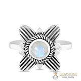 Moonstone Ring-Floral Euphoria
