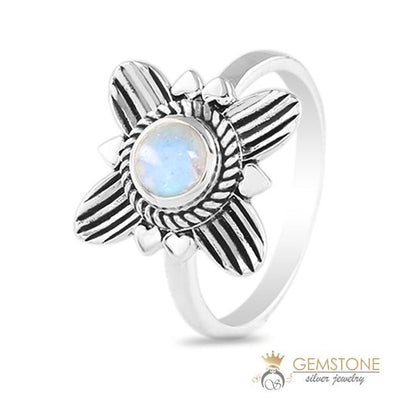 Moonstone Ring-Floral Euphoria