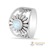 Moonstone Ring-Blossoming Moon