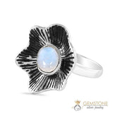Moonstone Ring-Blossom Bliss