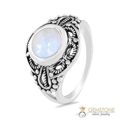 Moonstone Ring-Shielded Beauty