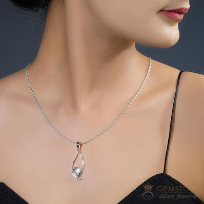 Moonstone Pendant-Esplendor - Gemstone Silver Jewelry