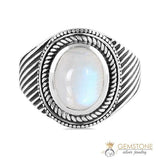 Moonstone Ring-Silver Moon