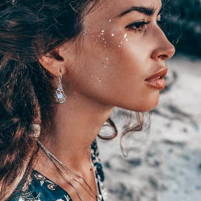 Moonstone Earring-Lunar Vigor - Gemstone Silver Jewelry