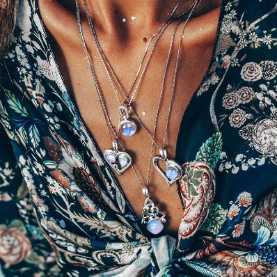 Moonstone Pendant-Bonding Connection - Gemstone Silver Jewelry