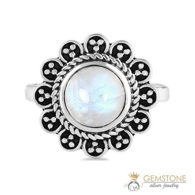 Moonstone Ring-Sunflower Romance