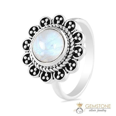Moonstone Ring-Sunflower Romance
