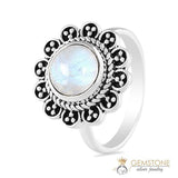 Moonstone Ring-Sunflower Romance