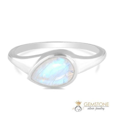 Moonstone Ring-Aqua Luminous