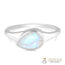 Moonstone Ring-Aqua Luminous