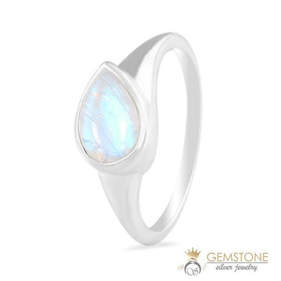 Moonstone Ring-Aqua Luminous