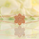 14KT ROSE GOLD -COEXIST IN HARMONY CHAKRA BRACELET - Gemstone Silver Jewelry