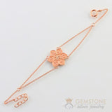 14KT ROSE GOLD -COEXIST IN HARMONY CHAKRA BRACELET - Gemstone Silver Jewelry