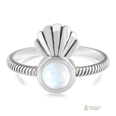 Moonstone Ring-Moon'S Sea Shell