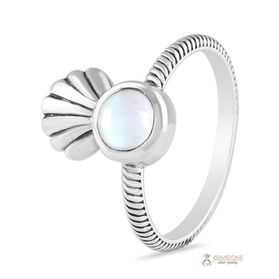 Moonstone Ring-Moon'S Sea Shell