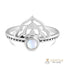 Moonstone Ring-Brilliant Crown